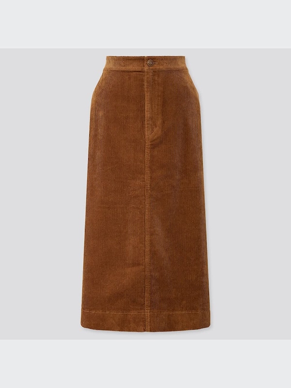 コーデュロイロングスカート（ハイウエスト・丈標準77～79cm）