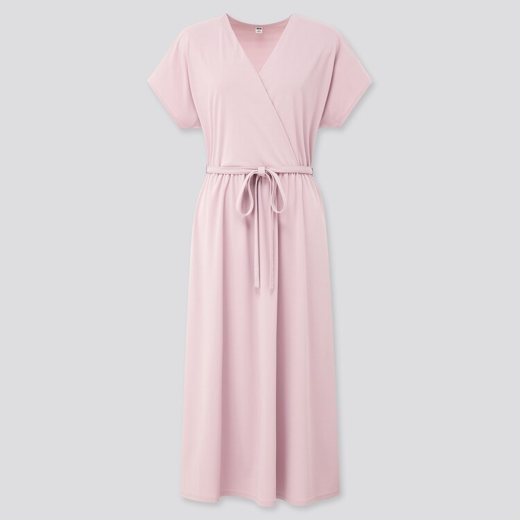 クレープジャージーカシュクールワンピース 半袖 Women ユニクロ