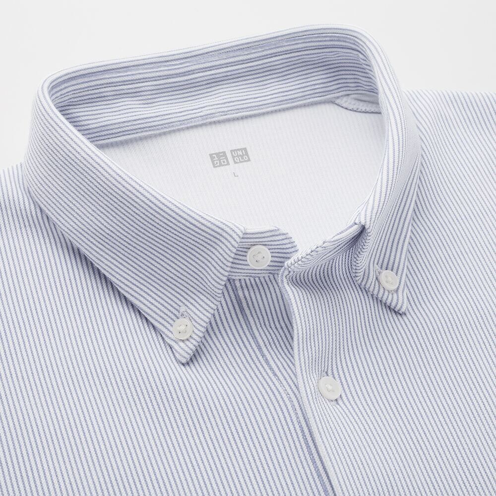 エアリズムカノコポロシャツ ボタンダウン ストライプ 半袖 Men ユニクロ