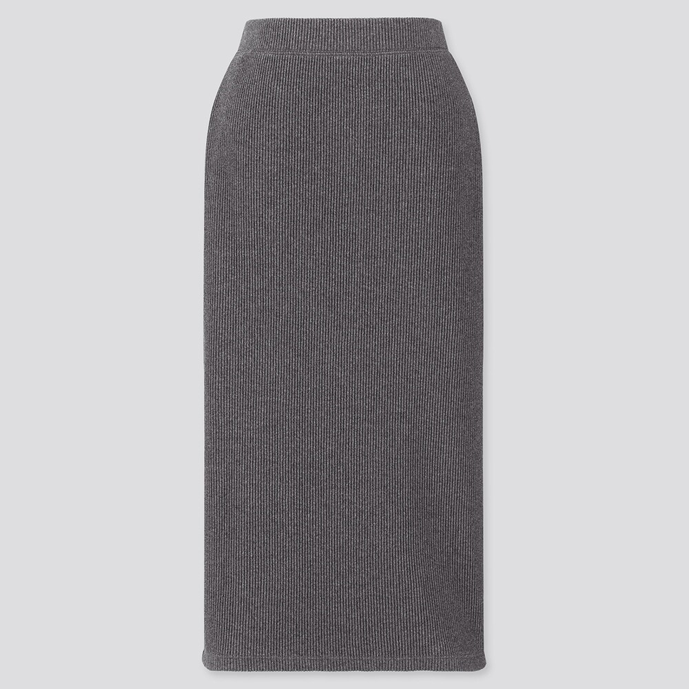 ユニクロ公式 | リブタイトロングスカート（丈短め71～75cm）