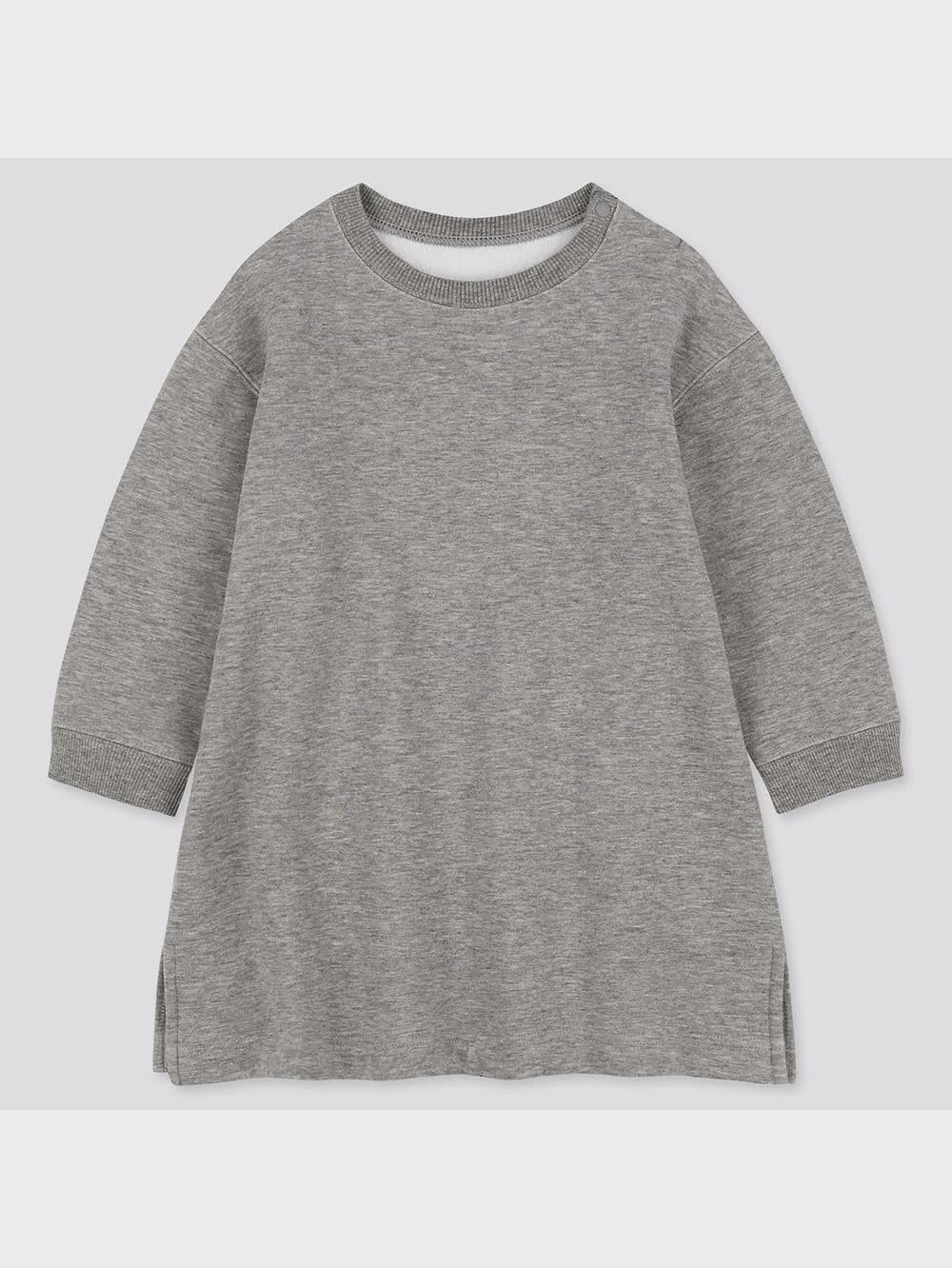 梨地真黒 ユニクロ公式 | ボアスウェットワンピース（長袖）