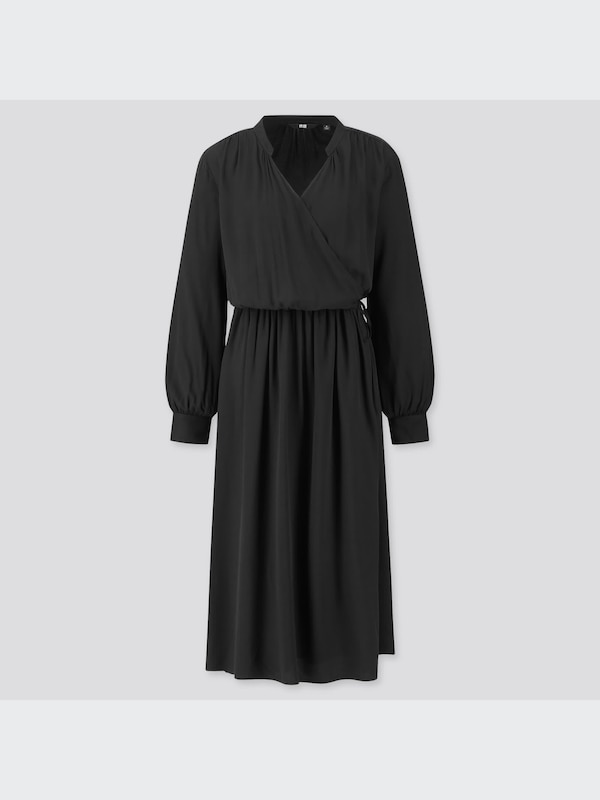 レーヨンカシュクールワンピース（長袖）