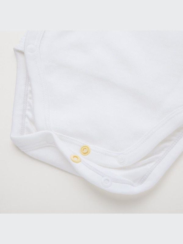 Crew Neck Long Sleeve Bodysuit 2 Pairs (Front Open)