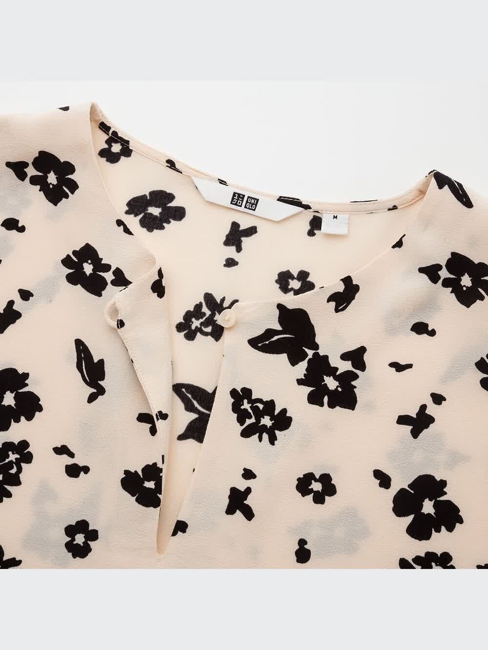 ユニクロ公式 | プリントブラウス（7分袖）