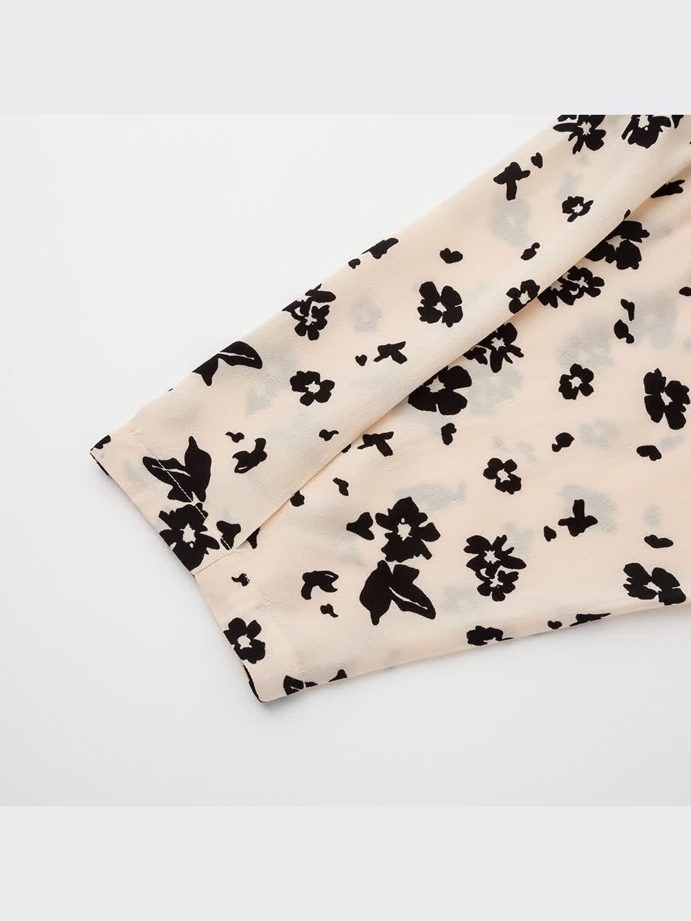 ゆっくりページ ユニクロ公式 | プリントブラウス（7分袖）