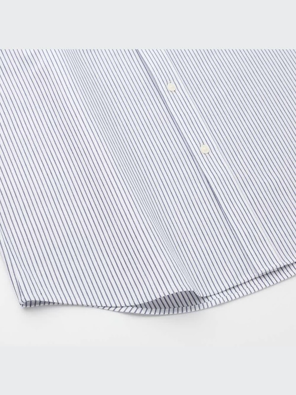 ドライイージーケアコンフォートストライプシャツ（ボタンダウンカラー・半袖）