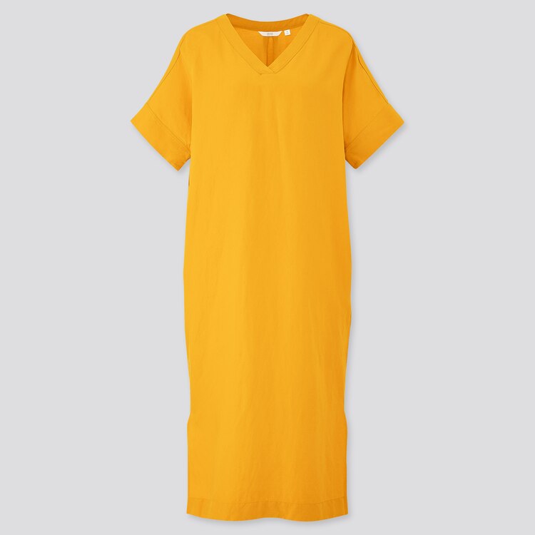 リネンブレンドコクーンワンピース 半袖 Women ユニクロ