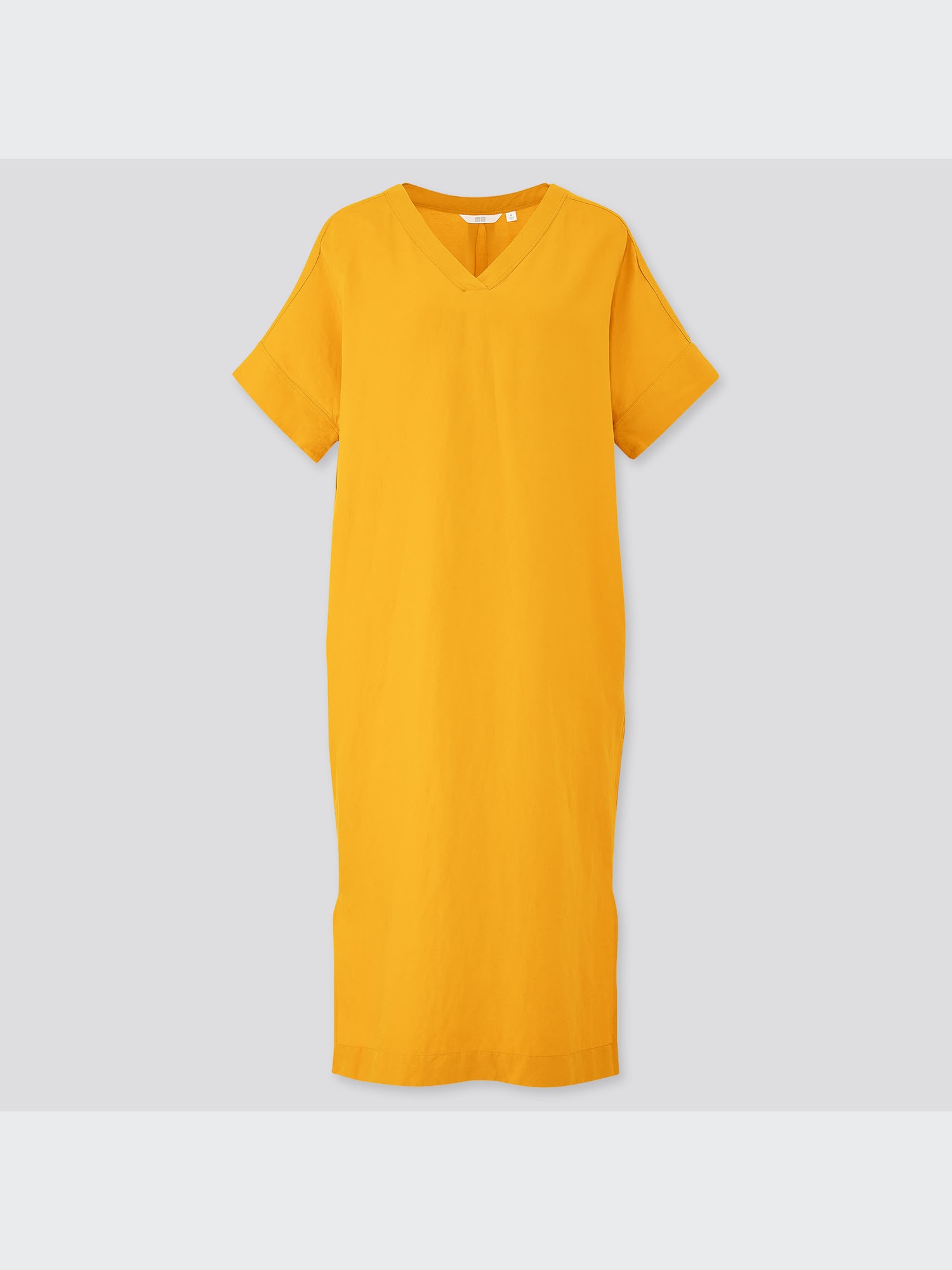 新品・未使用　リネン　コクーン半袖ワンピース UNIQLO（ユニクロ）の「リネンブレンドコクーンワンピース（半袖