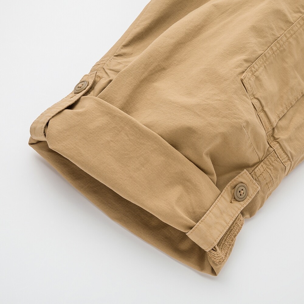 rolled up cargo pants