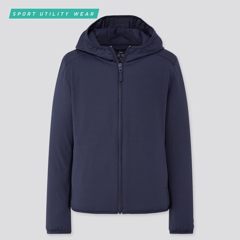 uniqlo airism uv cut mesh long sleeve hoodie