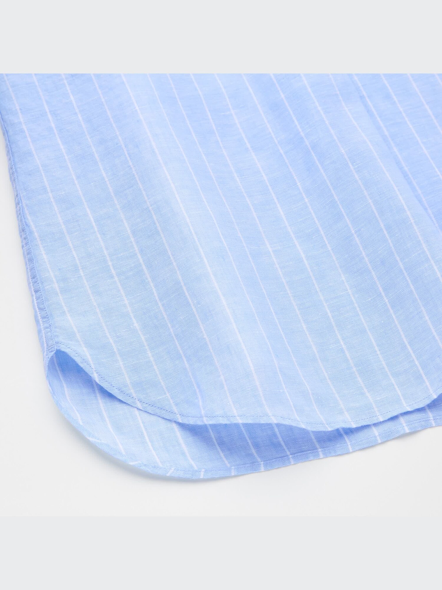 ユニクロ公式 | プレミアムリネンスキッパーストライプシャツ（7分袖）