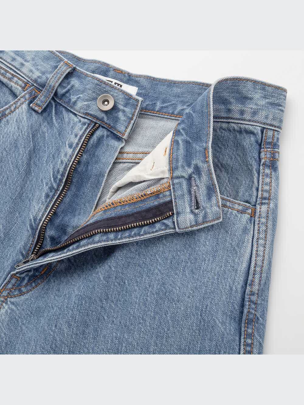 ユニクロ公式 | ワイドフィットカーブジーンズ（丈標準76cm）