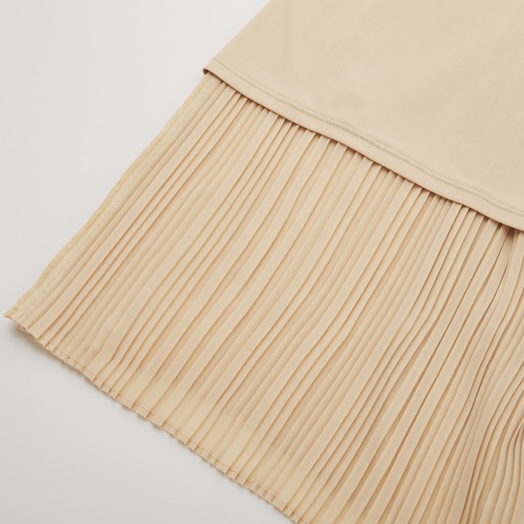 ユニクロ公式 シフォンプリーツスカートパンツ（丈標準51.5～53.5cm）