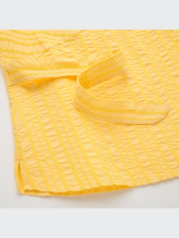 コットンドビーVネックブラウス（長袖）