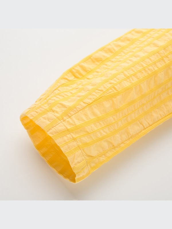 コットンドビーVネックブラウス（長袖）