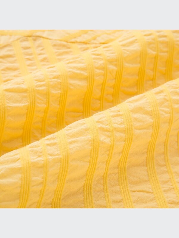 コットンドビーVネックブラウス（長袖）