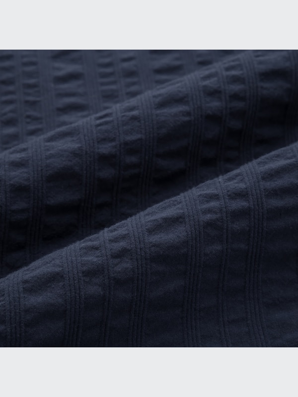 コットンドビーVネックブラウス（長袖）