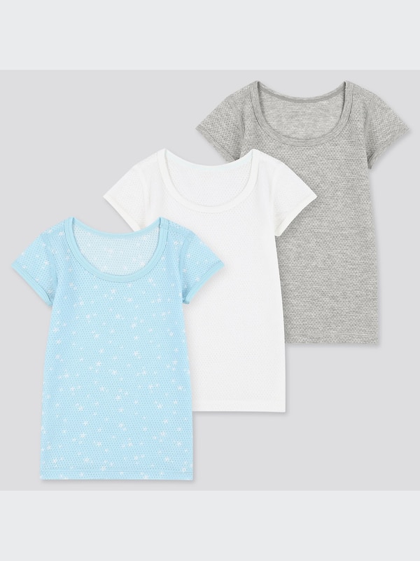 コットンメッシュインナーT（スター・半袖・3枚組）