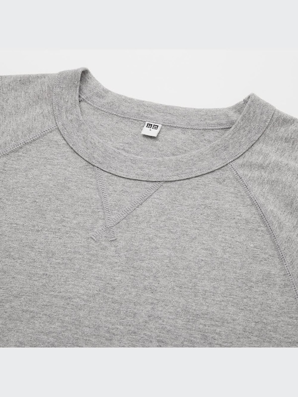 ラグランスリーブクルーネックTシャツ（5分袖）