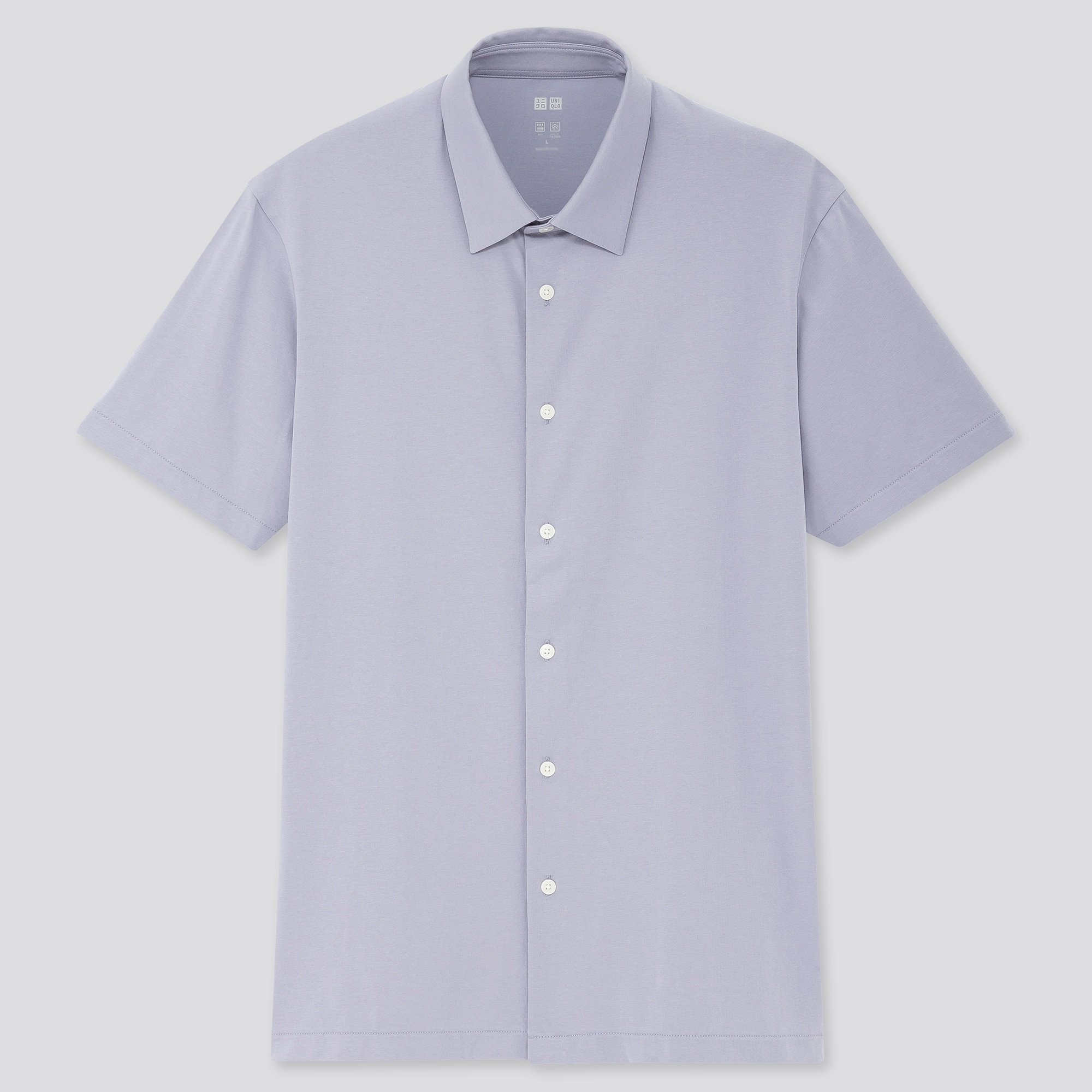 Uniqlo Mens Shirts  Men Extra Fine Cotton Broadcloth Shirt Grandad  Collar White  Iniziative Immobiliari