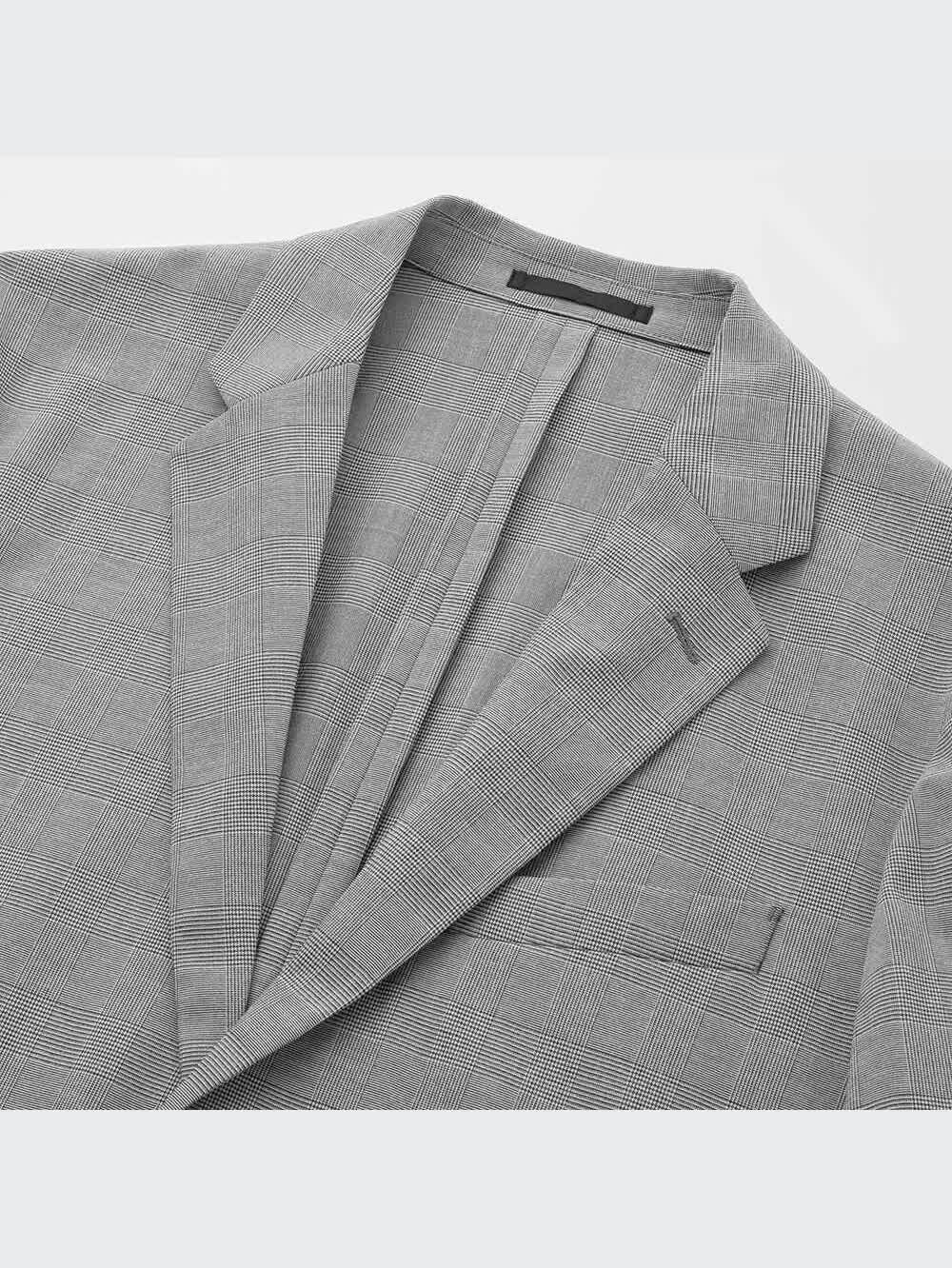 TRADE-MARK ウシタ昭和の圧水井 ユニクロ公式 | 感動ジャケット（グレンチェック・袖丈着丈標準）