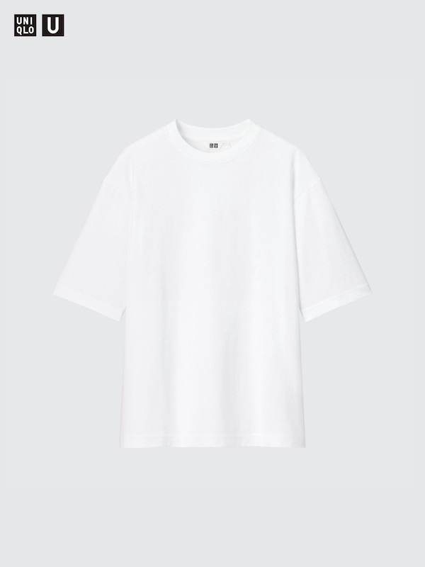 エアリズムコットンオーバーサイズTシャツ/5分袖