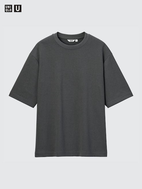 U AIRISM COTTON OVERSIZED CREW NECK HALF SLEEVE T-SHIRT UNIQLO TH