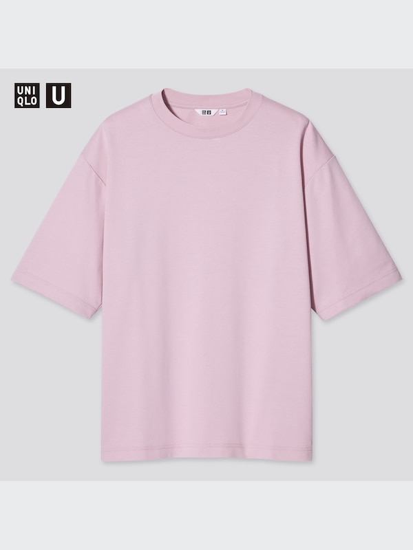 エアリズムコットンオーバーサイズTシャツ/5分袖