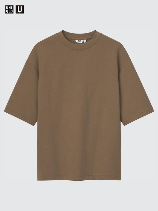エアリズムコットンオーバーサイズTシャツ/5分袖