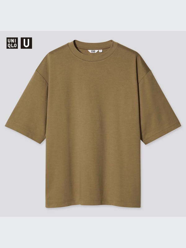 エアリズムコットンオーバーサイズTシャツ（5分袖）