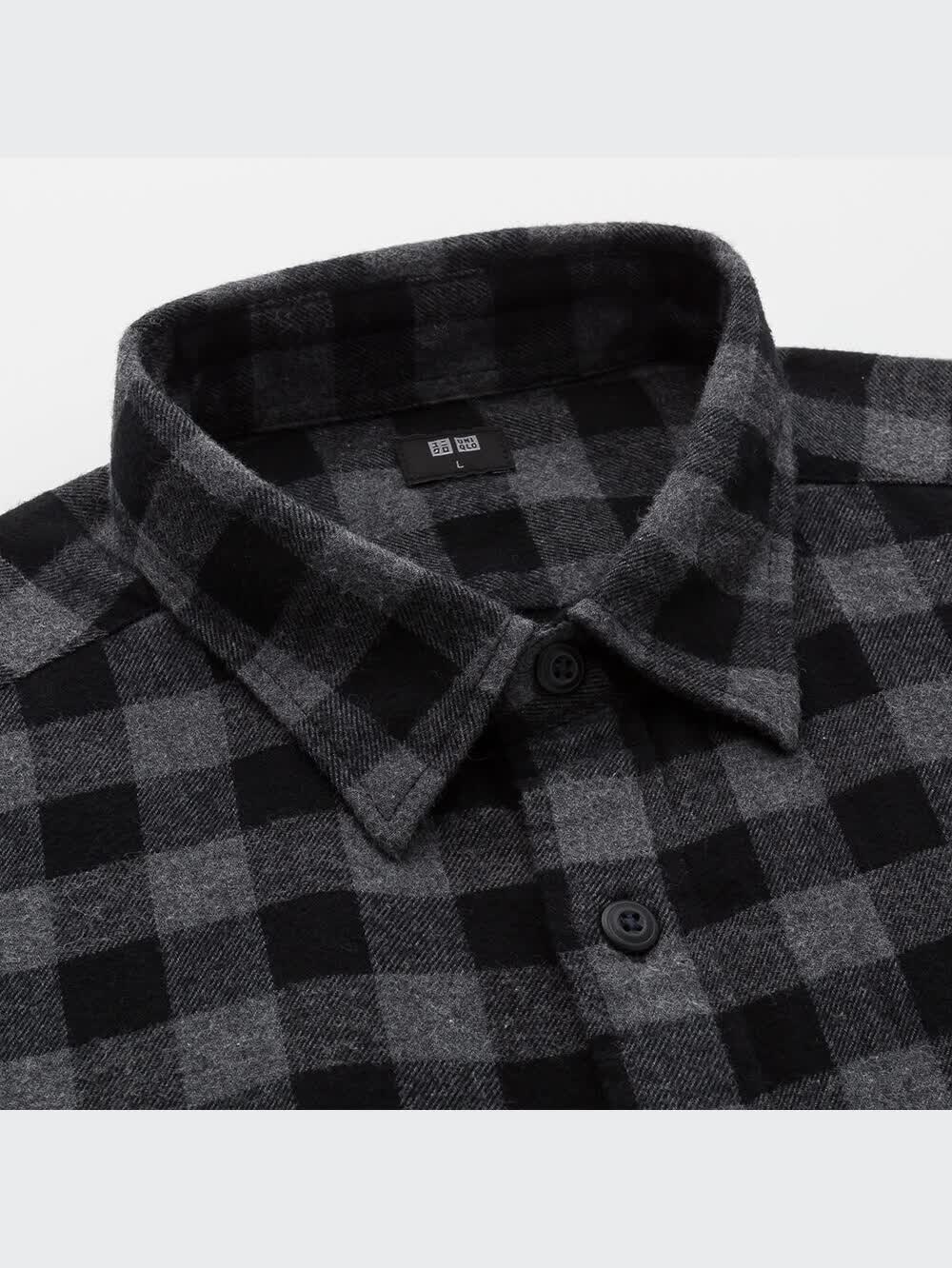 ユニクロ公式 | フランネルチェックシャツ（レギュラーカラー・長袖）