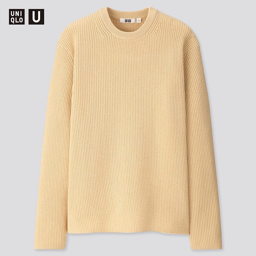 UNIQLO ユニクロ リブクルーネックセーター 冬 Mサイズ - ニット