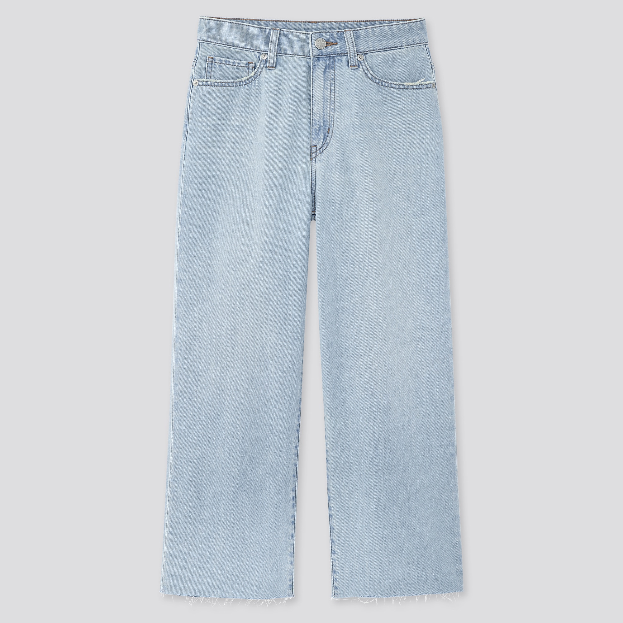 high rise wide cropped jeans uniqlo