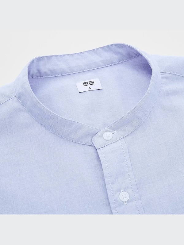 Kemeja Broadcloth Extra Fine Cotton Kerah Tegak (Pdk)