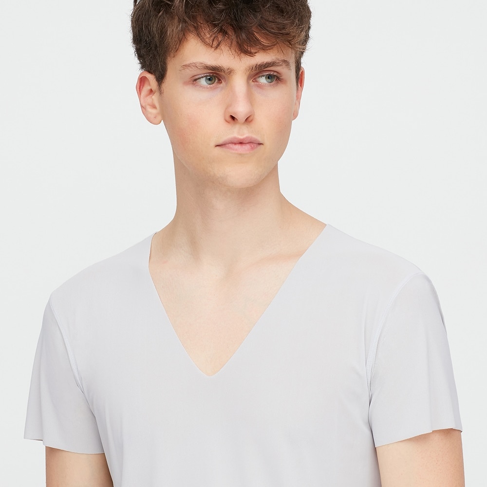 ユニクロ公式 エアリズムシームレスVネックT（半袖）