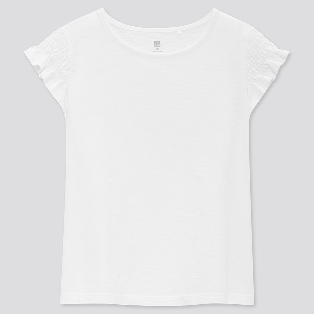 UNIQLOのGIRLS スラブギャザーTシャツ（半袖） | StyleHint