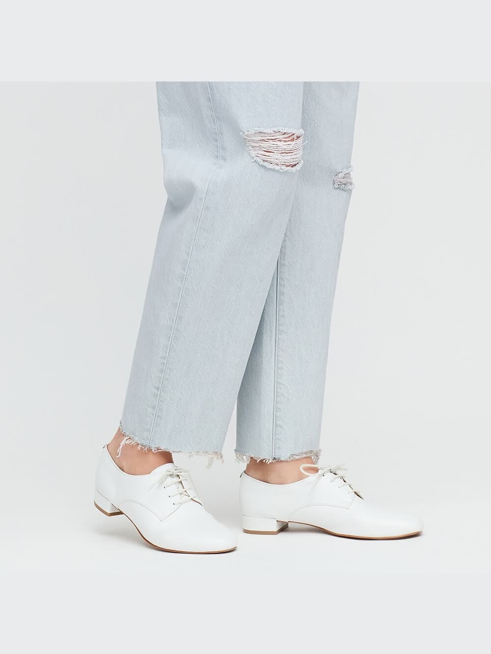 ユニクロ公式 | スラウチテーパードアンクルジーンズ（ダメージ