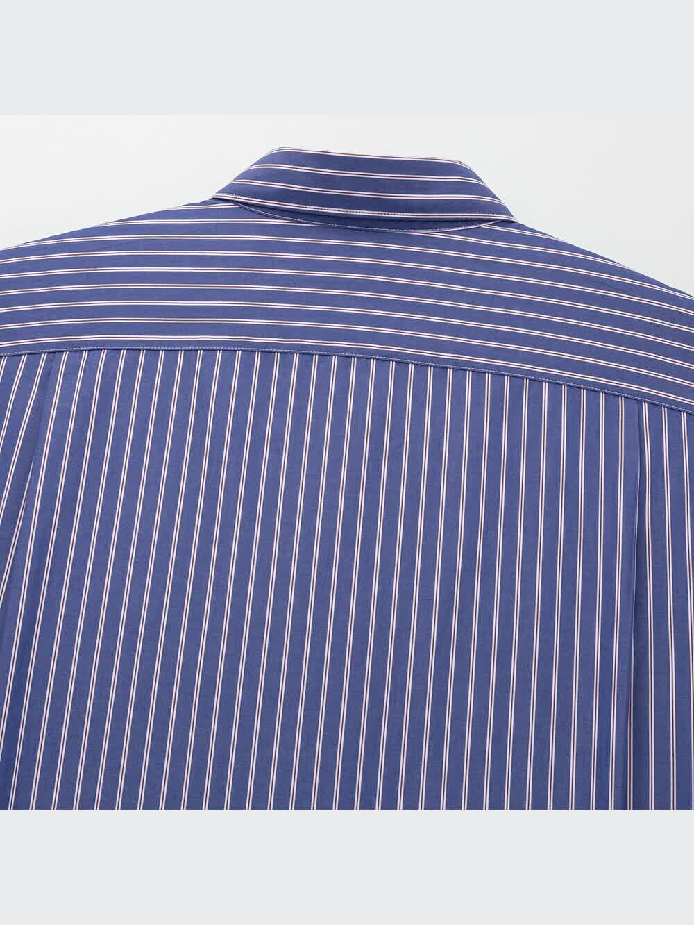 風銀様【専用】 ユニクロ公式 | エクストラファインコットンブロードストライプシャツ