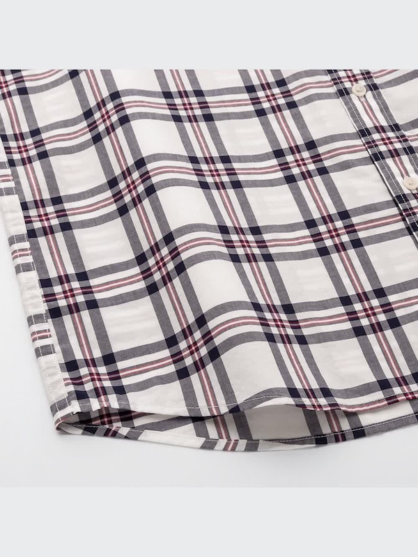 エクストラファインコットンブロードチェックシャツ（ボタンダウンカラー・長袖）