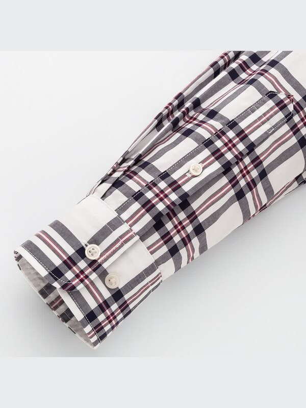 エクストラファインコットンブロードチェックシャツ（ボタンダウンカラー・長袖）