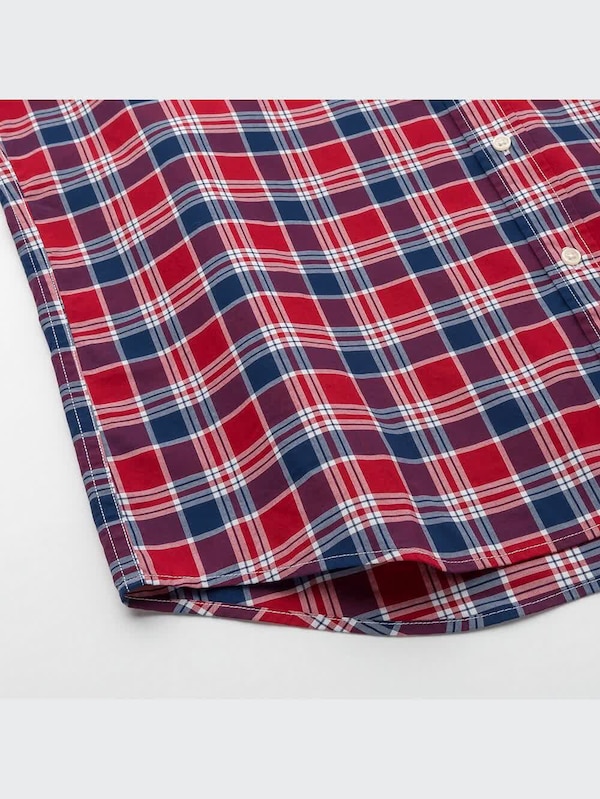 エクストラファインコットンブロードチェックシャツ（ボタンダウンカラー・長袖）