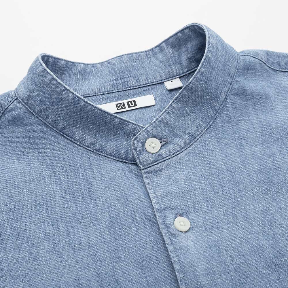デニムスタンドカラーシャツ 長袖 Men ユニクロ