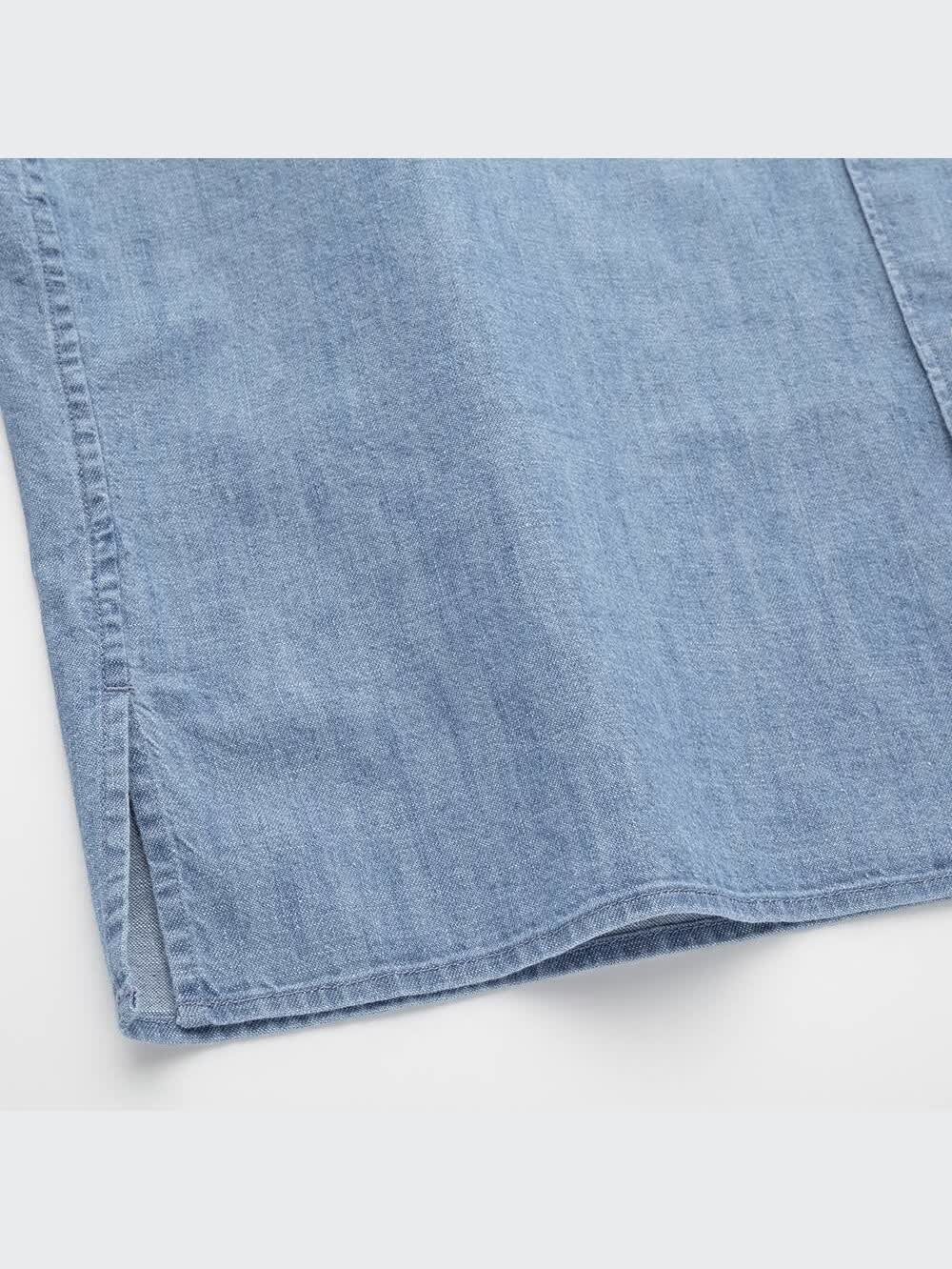 i6nuvv7zk9さん専用 ユニクロ公式 | デニムスタンドカラーシャツ（長袖）