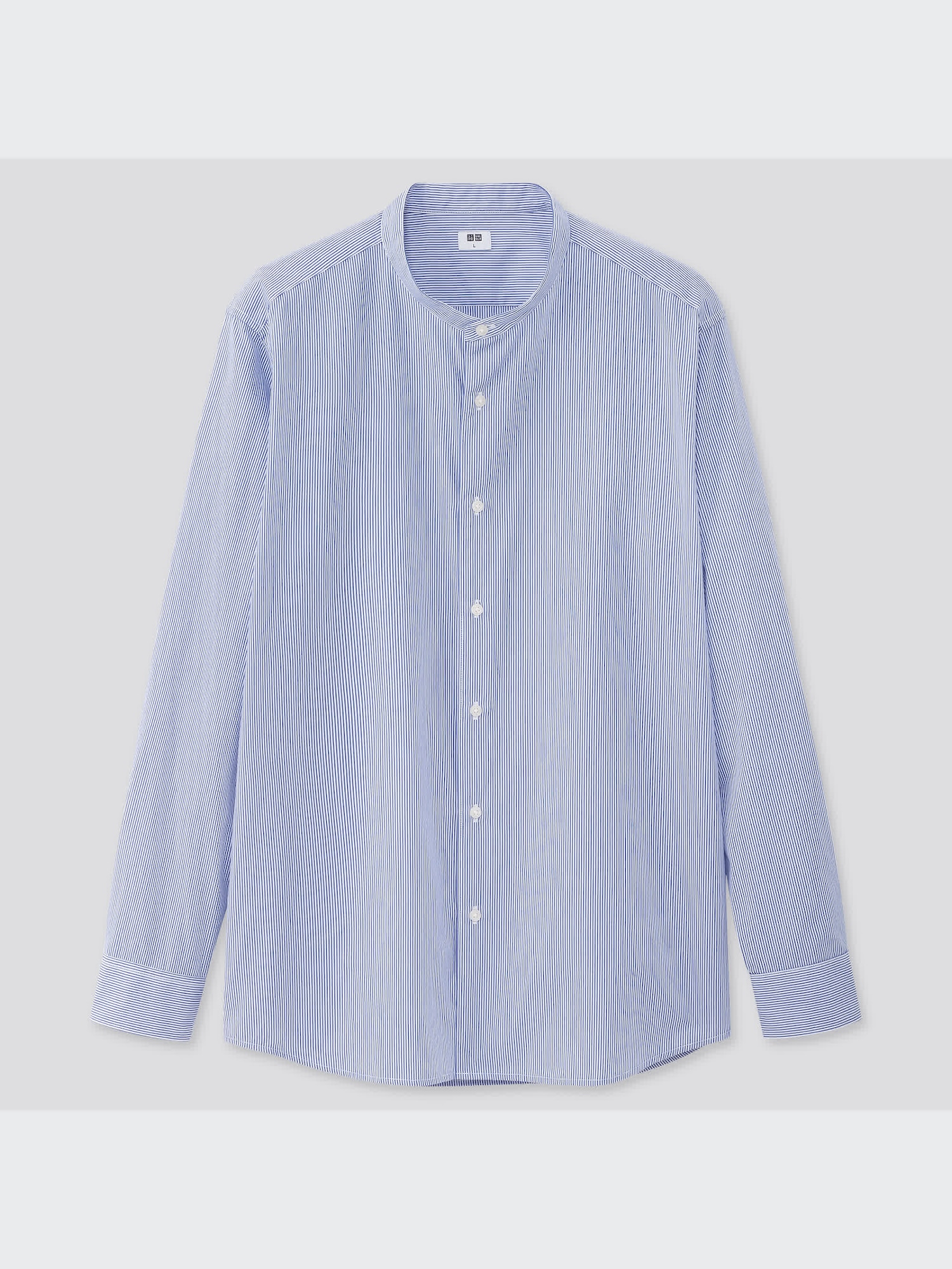 ユニクロ公式 | エクストラファインコットンストライプスタンドカラー