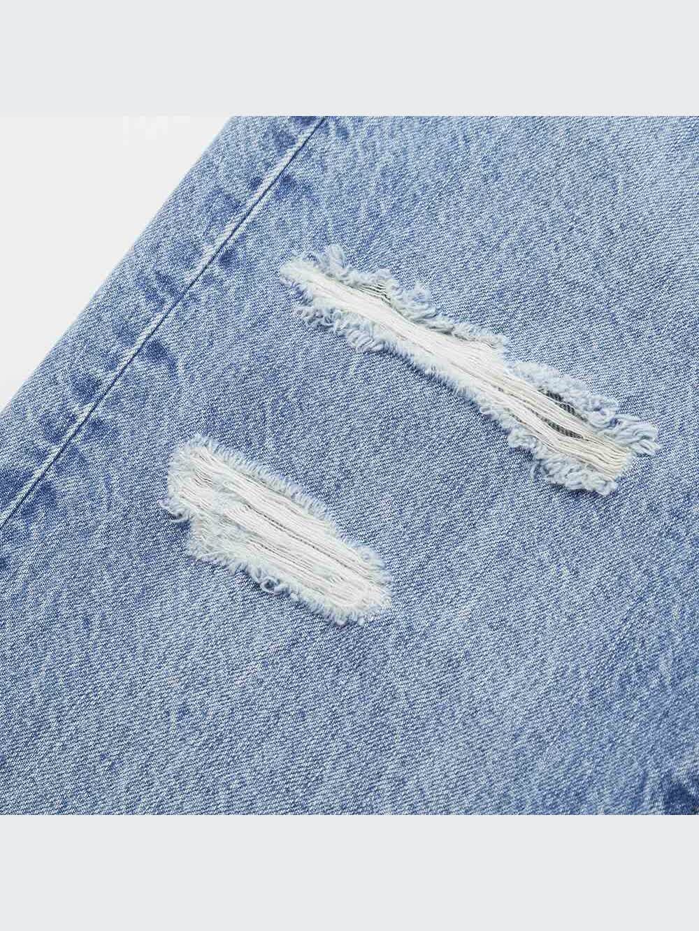 りんページ ユニクロ公式 | スラウチテーパードアンクルジーンズ（ダメージ