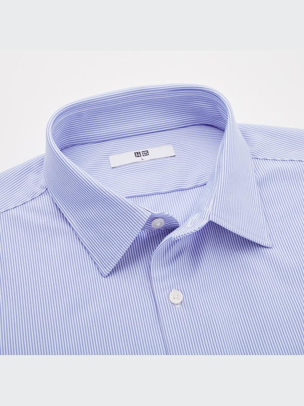 ファインクロスコンフォートストライプシャツ（レギュラーカラー・長袖）