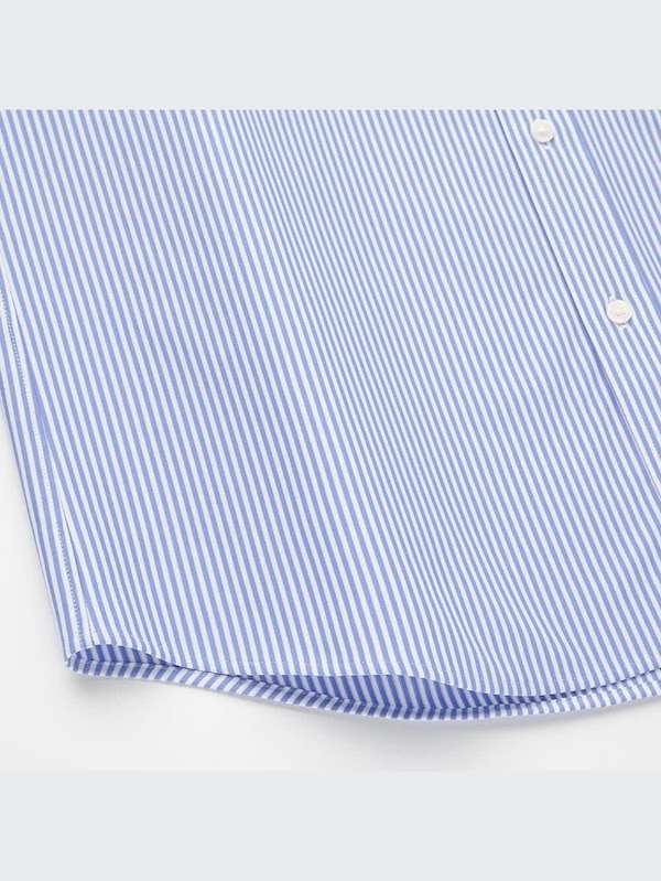 ファインクロスコンフォートストライプシャツ（ボタンダウンカラー・長袖）