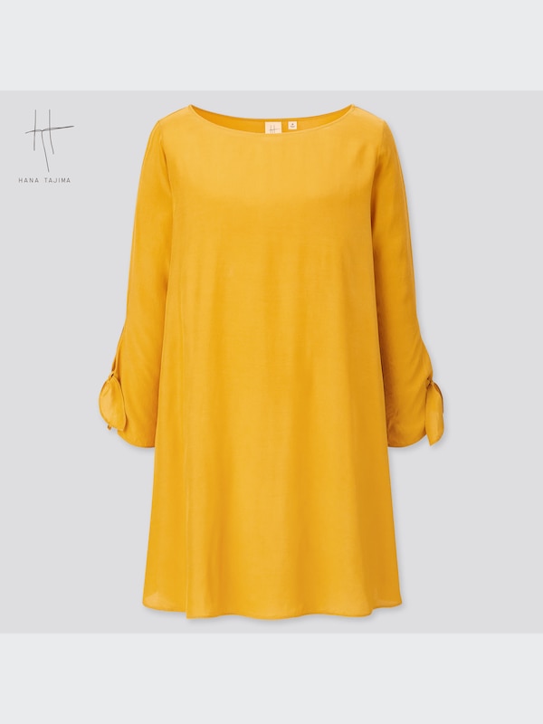 レーヨンボートネックチュニック（長袖）