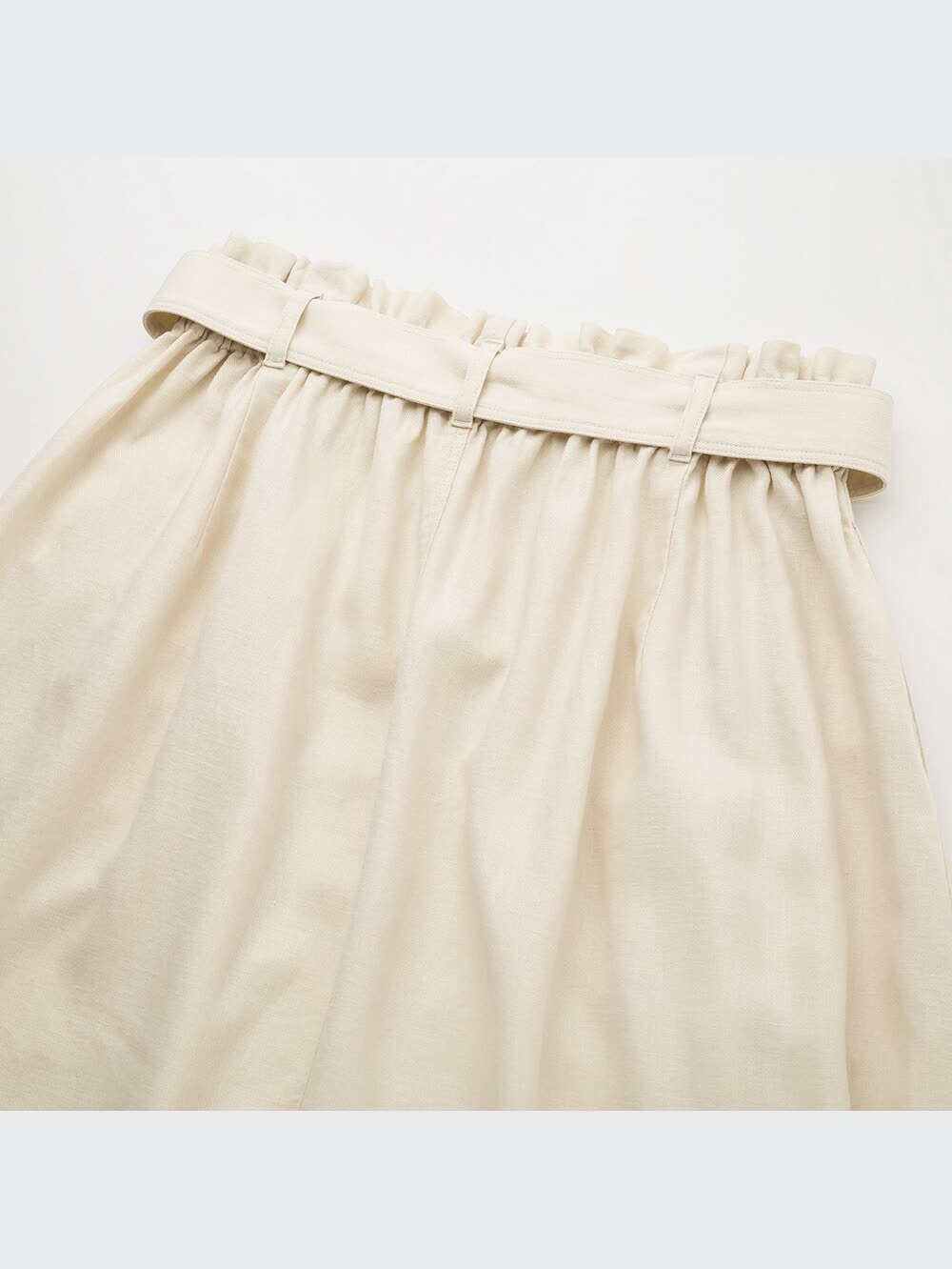 ユニクロ公式 | ベルテッドリネンレーヨンロングスカート（丈短め79.5