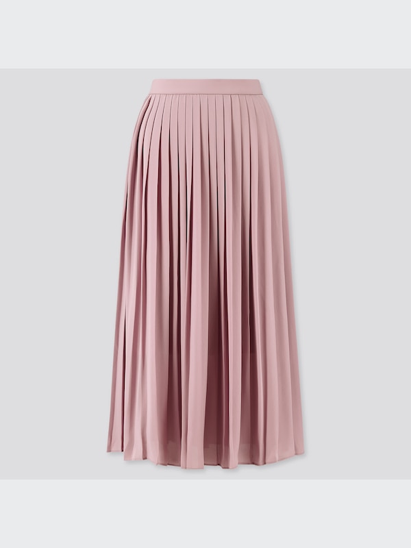 シフォンプリーツロングスカート（丈短め75～79cm）